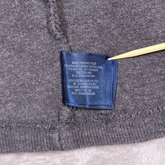 VTG‎ Polo Ralph Lauren Gray Quarter Zip Long Sleeve Pullover Sweater Boys Size 6 - Picture 12 of 13